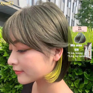 NHUỘM TÓC MÀU RÊU 6N KAMI  - nhuộm tóc màu xanh  màu nhuộm Kami  chính hãng 100ml.