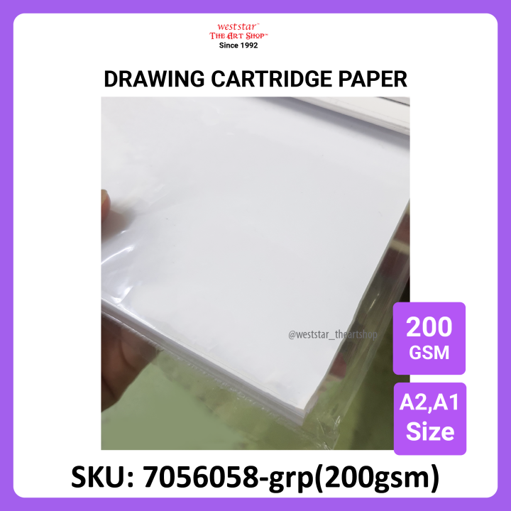 [Weststar TAS] A2, A1 Cartridge Paper, A1 Drawing Paper (200gsm) Loose