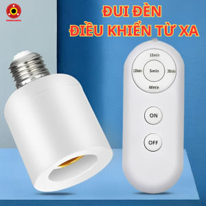 Đui Đèn E27 Điều Khiển Không Dây DK02 - Remote Bật Tắt Và Hẹn Giờ Tiện Lợi Tiết Kiệm Điện