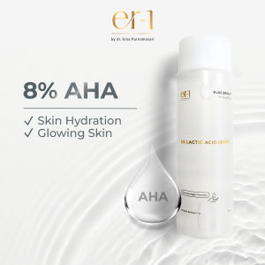 er-1 by dr. Erna Pure Bright Purifying Toner with 8% Lactic acid (AHA) - Cleanser Whitening Dark Spot Skincare - Toner Wajah Pencerah