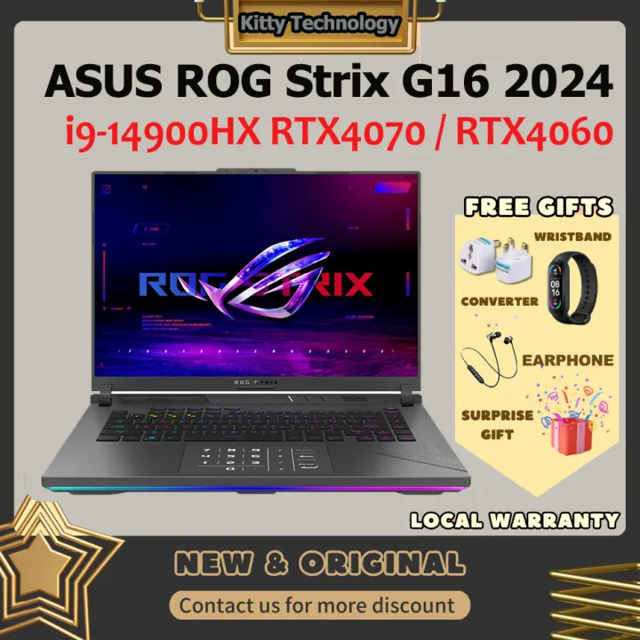 【ASUS Warranty】2024 ASUS ROG Strix G16 Gaming Laptop/i9-14900HX RTX4070 ...