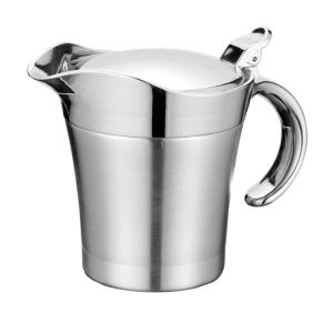 Elegant Thermal Insulated Gravy Pots Portable Stainless Steel Gravy Pots with Thermal Insulation for Kitchen Serving