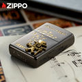 Zippo Skull Magic Emblem Design Black Ice Pocket Lighter  ZBT-3-134A Limited Edition（ Lighter Without Fuel Inside ). 