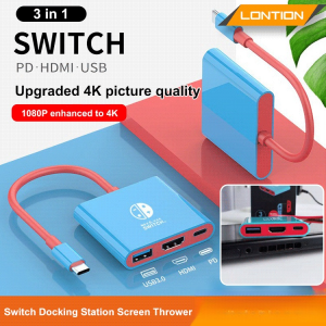 Portable Docking Station Screen Thrower Nintendo Console 3in1 Portable Hub