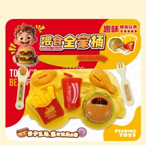 VERIDIAI Hamburger Shape Food Feeding Toy Pretend Play Simulation Model Hamburger cola Pudding Toy Japanese Role Play Play House Toys Birthday Gift