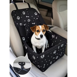 2025 New Dog Car Seat with Storage PocketsScratch Proof Durable Pet Booster Car Front Seat for Small Medium Dog 강아지 가방