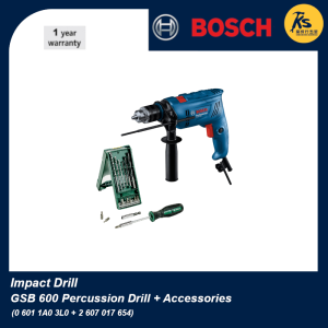 BOSCH GSB 600 Impact Drill Percussion Drill With Mini X-Line + Hand Screwdriver ( 0 601 1A0 3L0 | 2 607 017 654 )