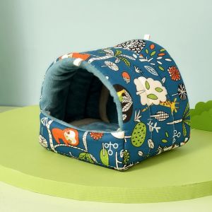 MIRELINA Cotton Velvet Hamster House Washable Soft Squirrel Bed  Cartoon Patterns Small Pet Home For Hedgehog Mouse Etc
