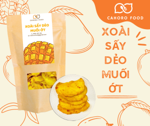 Xoài sấy dẻo muối ớt chua cay cao cấp thơm ngon Cahoro Food