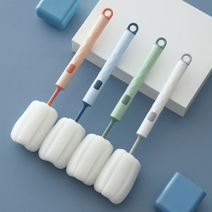 Long Handle Cup Brush Sponge Bottle Brush Drink Wine Glass Bottle Glass Cup Washing Cleaning Kitchen
