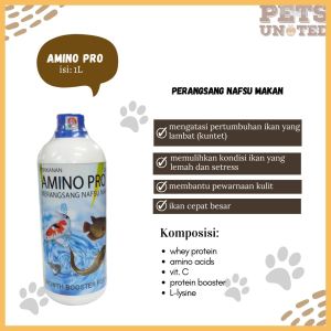 AMINO PRO IKAN 1 L VITAMIN IKAN PENAMBAH NAFSU MAKAN IKAN MAS LELE GURAME PATIN NILA UDANG