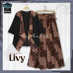 SETELAN WANITA ATASAN DAN ROK BATIK SHAREEN TRENDY OUTER BATIK DAN ROK BATIK BRAND SVJ BATIK
