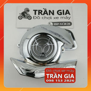 Ốp che quạt gió xe Nozza Grande năm 2023 2024 2025 két nước xi inox crom mới nhất- phụ kiện trang trí Yamaha