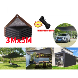OLIK Big Size Anti UV Sunshade Net Rate 95% Outdoor Garden Farm Car Carport Greenhouse Net thick Carport High Density Polyethylene Black GET 1 rope Easy to install and maintain