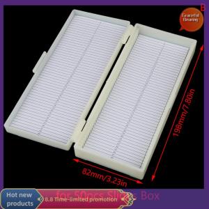 Graceful Plastic Microscope Slide Box 25 50 100pcs Biological Slices Storage Case Holder for Prepared Microscope Slides