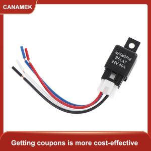 【CANAMEK 】 Car Automotive Relay 12V 24V 4 Pin 40A SPST High Load Relay for Strobe Lights Universal Replacement for Vehicle Electronics
