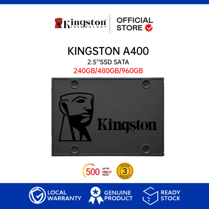 Kingston A400 SSDNow SSD 480GB/960GB 2.5" SATA 3 Solid State Drive