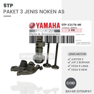 5TP PAKET NOKEN AS JUPITER Z / HEMAT 3 JENIS NOKEN + KLEP PAYUNG + PELATUK / JUPITER Z BURHAN / VEGA R LAMA / VEGA R NEW / CHAMSHAFT ASSY / KLEP VEGA R / PELATUK KLEP JUPITER