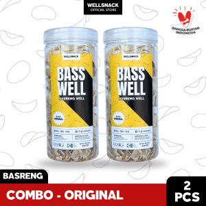 COMBO ORIGINAL - Basreng Well Slice isi 2 Toples 1/4 KG Rasa Original Daun Jeruk Cemilan Enak Gurih Renyah Krispi Nikmat Lezat Basswell Makanan Ringan Keripik Premium