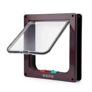 CUTE ELVES Simple Design Easy Installation 4 Sizes Freely for Small DogsCats With Security Lock Cat Door Dog Gates Pet Supplies Flap Door