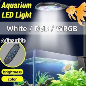 Aquarium Lamp Aquarium LED Light USB Adjustable Fish Tank Colored Lights with Clip