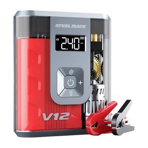 Steelmate 4 IN 1 Tire Inflator / Jump Starter / Portable Power bank & Emergency Light V12SE with 5 Inflation Modes - 铁将军