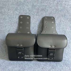 Cặp Túi Da Treo Hông Xe Máy Xe Motor 25cm