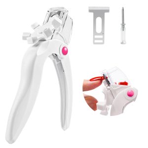 MelodySusie Nail Clippers for Acrylic Nails White Adjustable Stainless Steel Acrylic Nail Clippers Professional Rotary Nail Cutter for False Nail Tips Mani Nail Salon Tool
