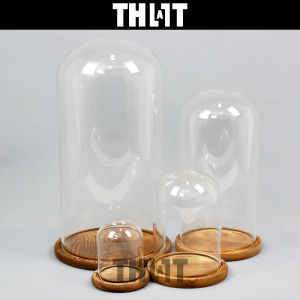 ครอบแก้วกลมใสพร้อมฐานหลายขนาด Glassdome ตู้ครอบพระ โชว์สินค้า Thatisall