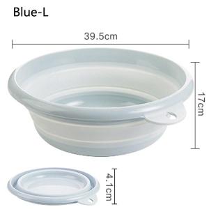 Konco Travel Folding Wash Basin Bucket Container Portable Fruit Basin Collapsible Silicone Washtub Baby Washbasin Bathroom Accessories