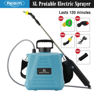 REAIM 20L 2-in-1 Electric & Manual Knapsack Sprayer Rechargeable Garden Agriculture Spray Pump with 4 Nozzles