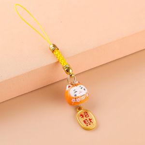 RBRY Rope Decor Japanese Lanyard Lucky Cat Phone Key Strap Bag  Accessories Phone Straps