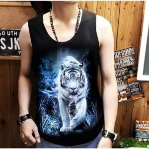 ShopAoi Singlet Macan Asep Kaos tanpa lengan kaos Dalam Singlet Pria Lekbong
