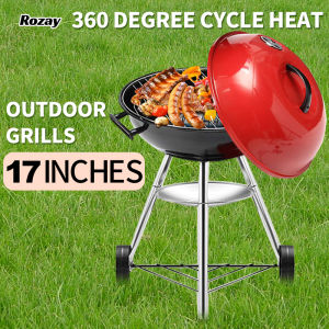 Barbecue grill with stand Charcoal Stove With lid Portable BBQ stainless steel Outdoor Charcoal Bbq Grill Cooks quickly
