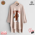 KAOS OVERSIZE WANITA MODEL TERBARU 2024 JUMBO BAJU HIJAB STYLE KEKINIAN SURVIVE ID COKLAT MOCCA. 