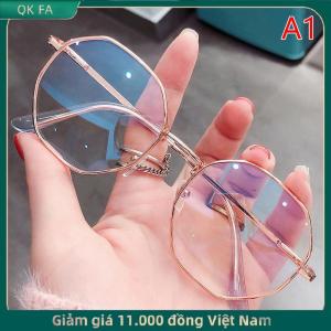 QK FA ✨ Kính siêu nhẹ khung hợp kim đồng bằng người đàn ông phụ nữ chống ánh sáng màu xanh kính Đảng trang trí kính Mắt kính giả