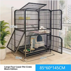 Cat Cage for Home Use – Enlarged Indoor Free Space Cat Villa Cat House Cat Shelter Cat Cage high-quality metal safe secure and comfortable environment multi-level Durable and Long-Lasting Secure Locking Spacious all sizes Interactive Features