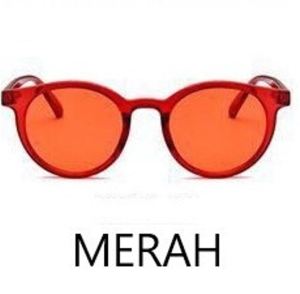 EFK502 Kacamata Bulat Retro Vintage Classic Plastik Korean Fashion Wanita