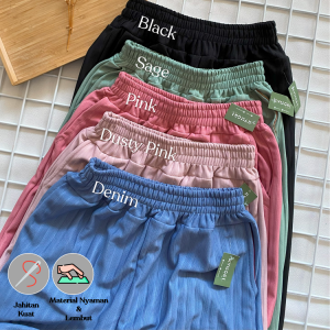 Celana Kulot Wanita Knit Premium Hornets Pants Non Tali Serut Celana Panjang Wanita