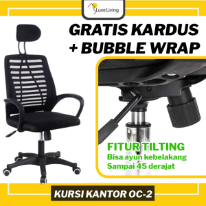 LLI Kursi Kantor OC-2 Ergonomis Putar Bisa Diatur Tinggi Rendah Tilted Kebelakang 45 Derajat