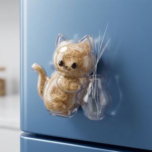 HUANG Creative Pet Memorial Fridge  Transparent DIY Pet Memorial Container Durable Dustproof Cat Hair Storage Box Pet Souvenirs