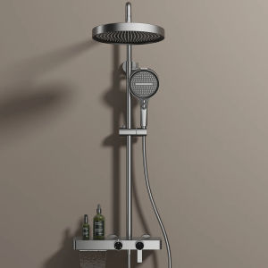 LDIES Torayvino Bathroom Shower System Set Shower Faucet 3-way Rainfall Showers Mixer Multifunctional Knobbed Crane with Hand Showers P5M3Y