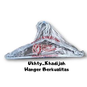 HANGER CELANA KAWAT TEBAL SATU LUSIN (12PCS) UKHTY KHADIJAH BERKUALITAS/HANGER CELANA JUMBO/HANGER CELANA