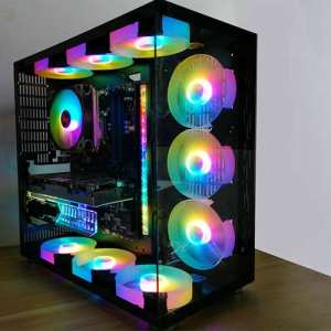 6pcs COOLMOON 120mm Chassis Fan 3pin ARGB: Mystic Light Aura Sync RGB Fusion Poly Chrome