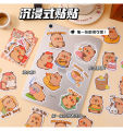 Set 30 miếng sticker Capybara cute hình dán trang trí sổ tay, bình nước siêu dễ thương _ Ting Ting. 