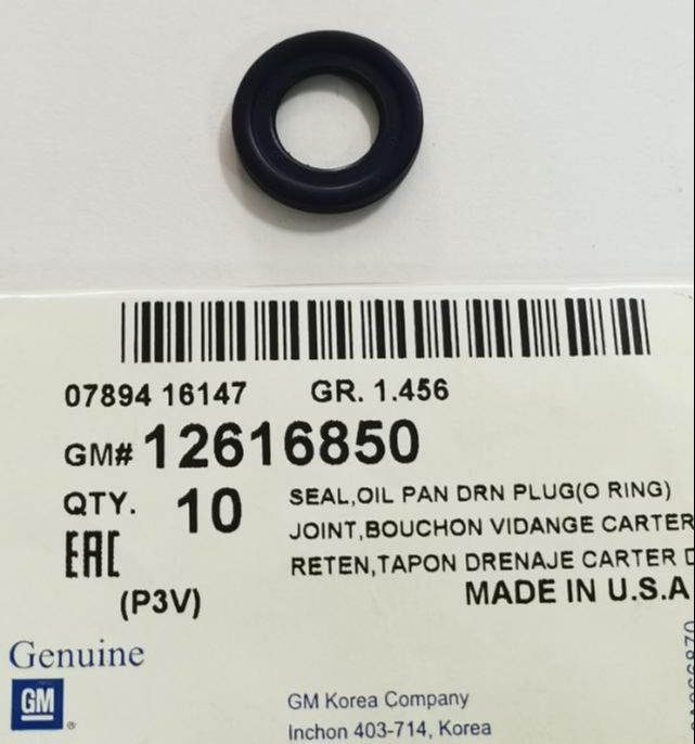 GM Drain Plug Seal for Chevrolet Trailblazer / Colorado 20132020 PN