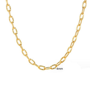 Dây Chuyền Titan Mạ Vàng Mắc Xích Chạm Sáng Lấp Lánh _ Bền Màu Không Gỉ Sét