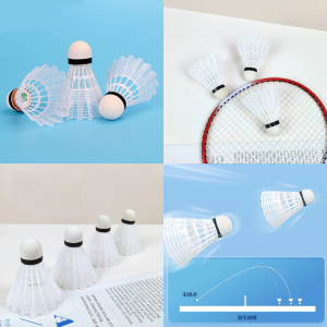 3PCS Kok badminton warna putih silicon/bola badminton/Kok raket