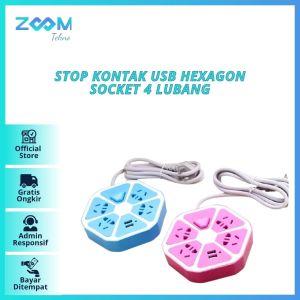 (ZOOM) Stop Kontak USB Socket Dan Port USB Hexagon Hexagonal Round Terminal Block Usb Power Socket