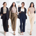กางเกงขากระบอกกลาง รุ่นWendy mid by issa Apparel  ผ้าดี ทรงสวย ไม่ต้องรีด ใส่สบาย เอวสูง กางเกงผู้หญิง S-9XL เอวสูงตะขอหน้า กางเกงขายาวผู้หญิง ใส่ทำงาน กางเกงขายาว กางเกงทรงสวย ไม่ต้องรีด กางเกงทำงาน ผญ กางเกงผู้หญิง กางเกง. 